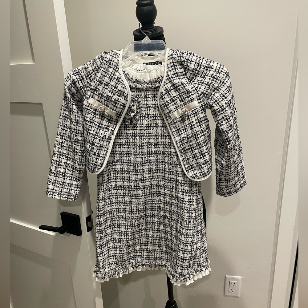 Little girls matching dress and jacket
